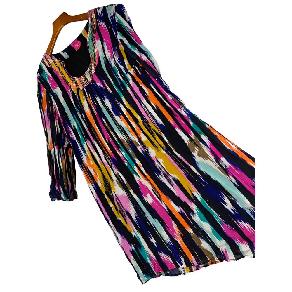 Trina Turk x INC Womens Shift Sequin Scoop Neck Mini Dress Size L NWOT 7672